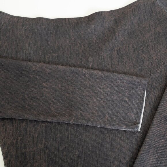 Zara Bodycon Dress Knit Off The Shoulder Fitted Ombre Charcoal Brown - Picture 9 of 12